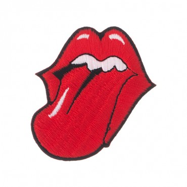 IRON-ON ROCK AND ROLL LIPS PATCH
