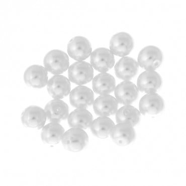 Pearl pearls pearlescent pearls made of glass 8 mm,