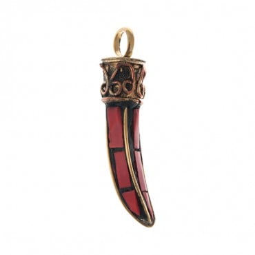 Red Small Tooth Pendant
