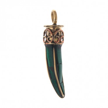 Green Small Tooth Pendant