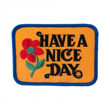 1 5/8” X 3 5/8” HAVE A NICE DAY APPLIQUE