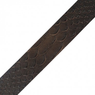 1 1/4" (32mm) Stamped Animal Leather Ribbon