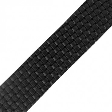 1 1/2" (38mm) Weave Stamped Leather Ribbon