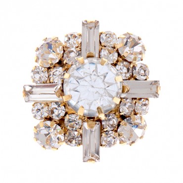 Brilliance Fancy Rhinestone Cluster Button