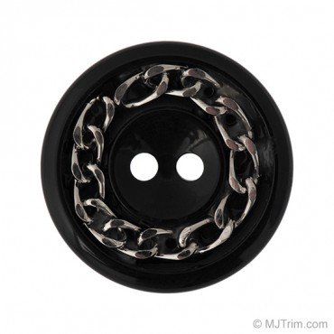 Chain Embellished Two-Hole Button