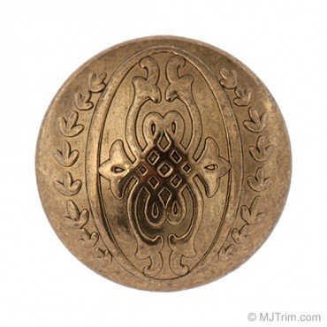 Metal Dome Ornate Button