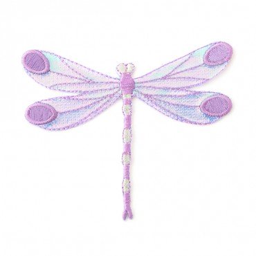 Iron On Purple Dragonfly Patch