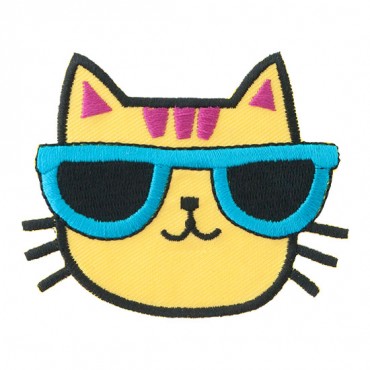 Iron On Cat with Sunglasses Patch