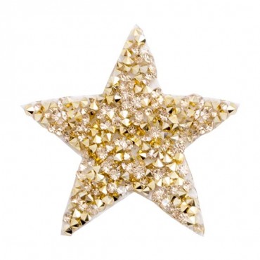 Iron On Small Star Jeweled Patch