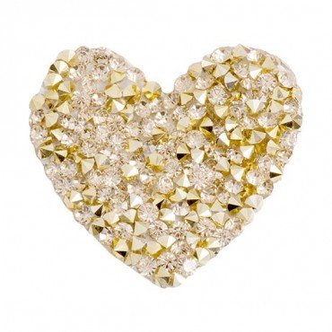 Small Heart Jeweled Applique