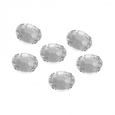 10x14mm Oval Sew-On Jewel with Setting
