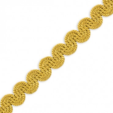 1/2" Rayon Scroll Braid - Gold