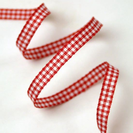 Red Gingham Ribbon, Red Gingham Bows