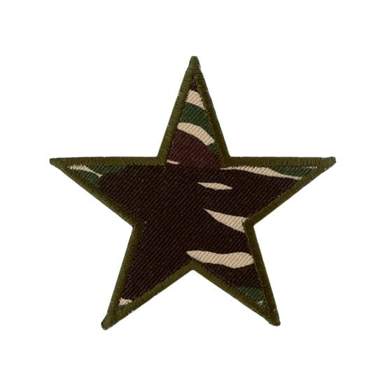 STARS GOLD w/BLACK Iron On Patch 1 1/2" Iron On Patch  Accents Trims 